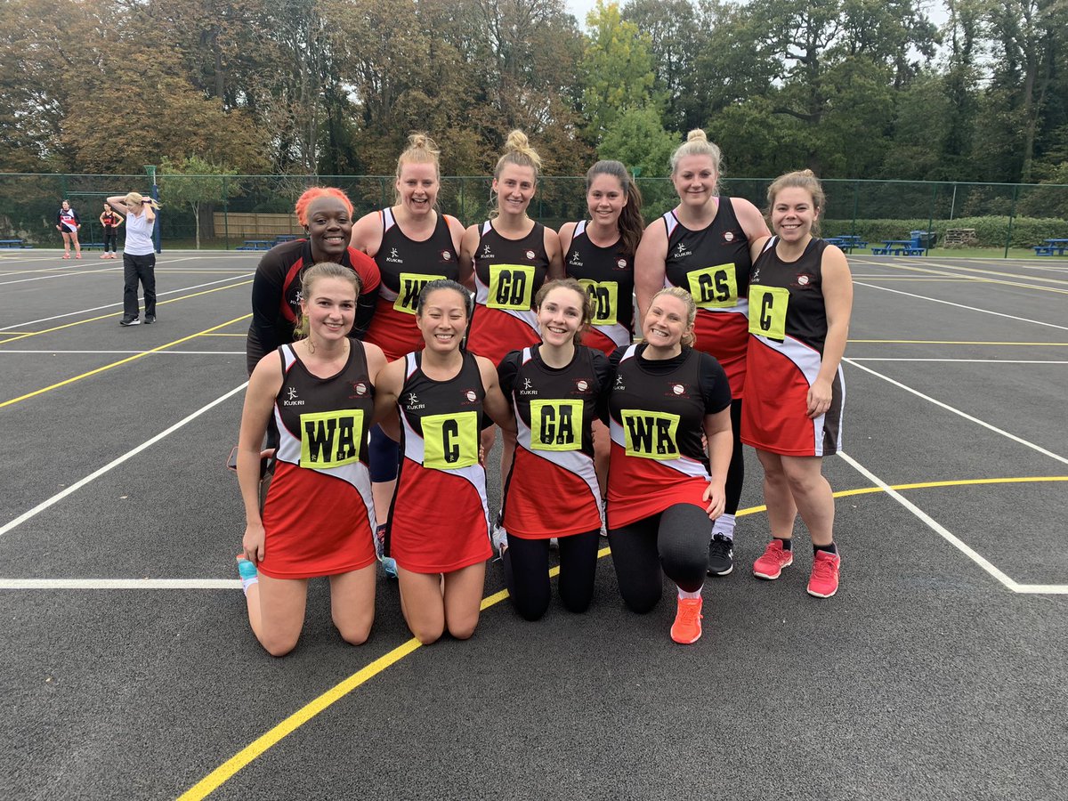 HamptonNetball's tweet photo. Double win for Hampton today! Great play from both the Bs and Cs to take the wins in their matches ❤️🖤
⭐️ Hampton C won 54-38 vs. @fans_barnes 
⭐️ Hampton B won 48-42 vs. @ReigateNC A https://t.co/khfFQQpmvU