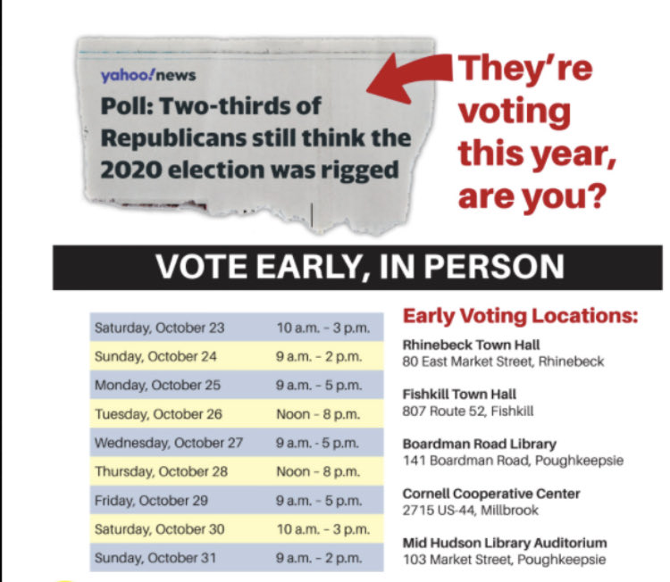 DutchessDems's tweet photo. Early voting starts today!
#Vote2021 https://t.co/q6VOkbxUEp
