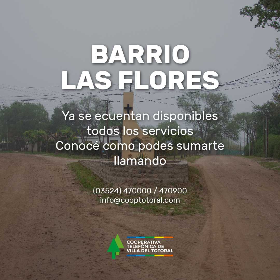 FIBRA ÓPTICA ➕ TELEVISIÓN ➕ TELÉFONO
➡Todos los servicios en uno⬅
Sumate a la #RenovaciónTecnológica 🔃 en la #CooperativaDeTotoral  📞 Te asesoramos sin cargo ➡ (03524) 470000 / 470900