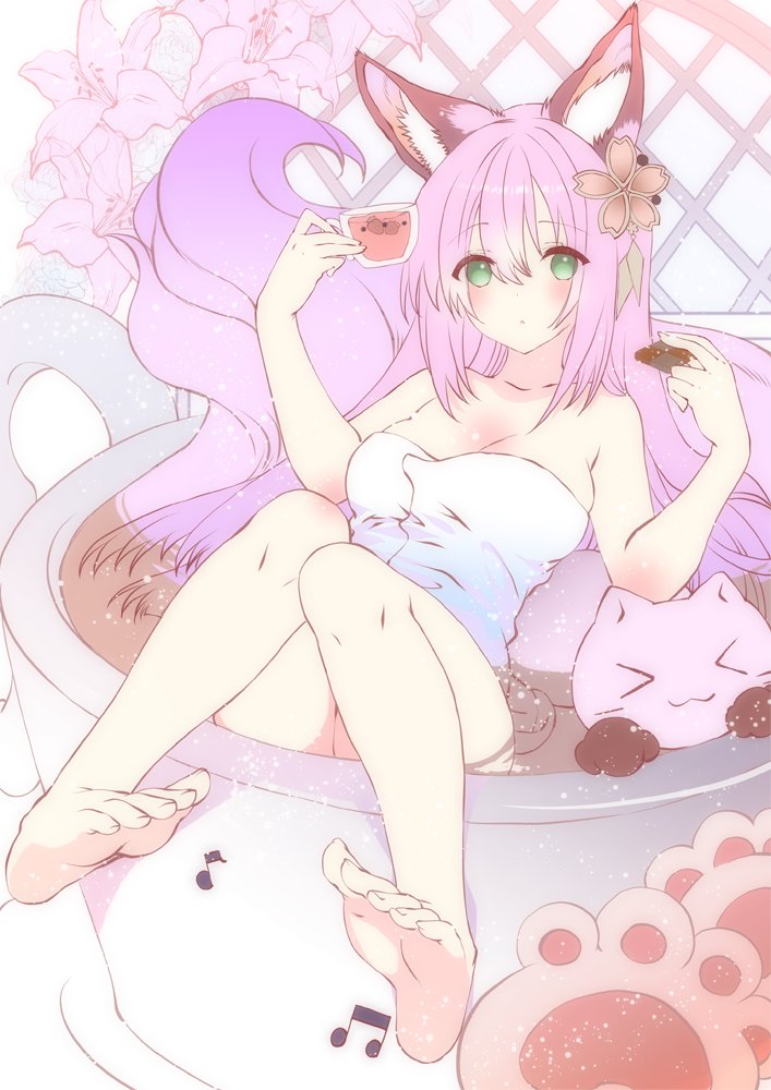 「花月ちゃん休憩(*˘︶˘*).。.:*♡らふ(*˘︶˘*).。.:*♡#アズール」|むーのイラスト