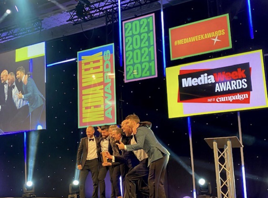 A real privilege handing out this years @MediaWeekAwards Grand Prix on behalf of @clearchanneluk. Congrats again to @PHD_UK on a brilliant win