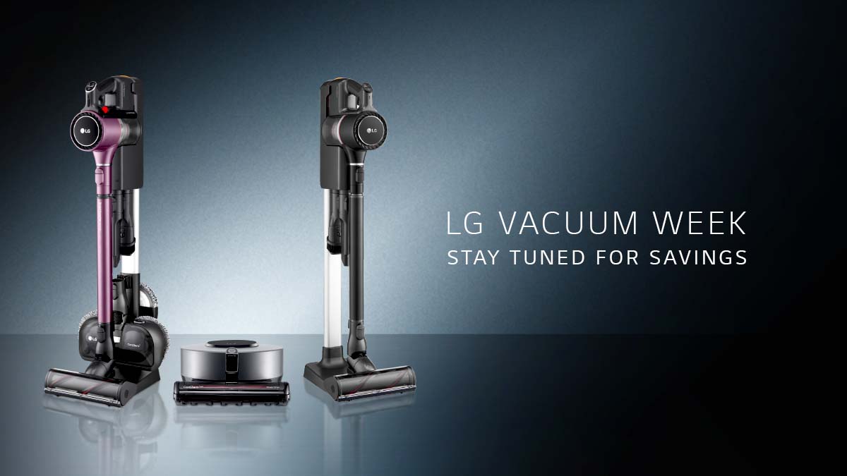 LGUS's tweet photo. Our first-ever #LGVacWeek is on — just in time for our latest cleaning technology to hit the scene.
Hint: It’s your dream vacuum.
New product *and* deals drop next week. https://t.co/oO3rICh93t
