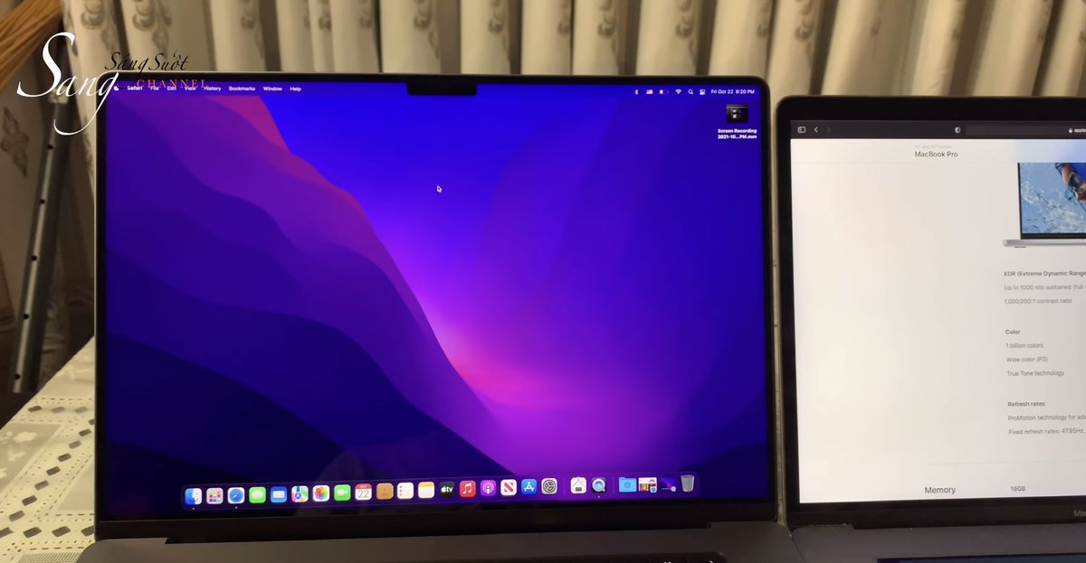 theapplebizz's tweet image. Just in case this video gets taken down later… the new M1Pro/Max #MacbookPro 16” vs the old MacBook Pro 15”