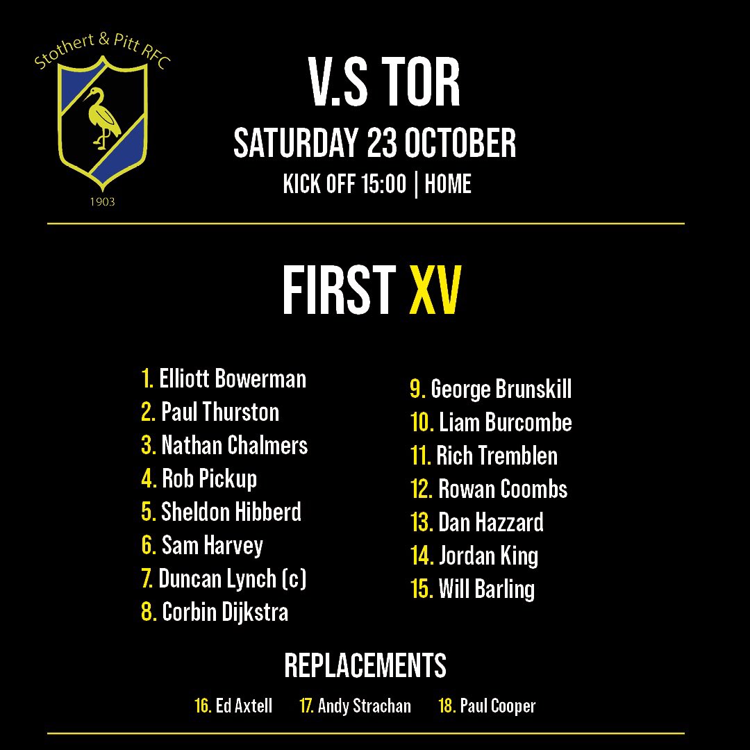 Stothert & Pitt RFC (@stotherts) on Twitter photo Less than an hour until kick off ๐ตโซ๏ธ๐ก #upthepitt Less than an hour until kick off ๐ตโซ๏ธ๐ก #upthepitt