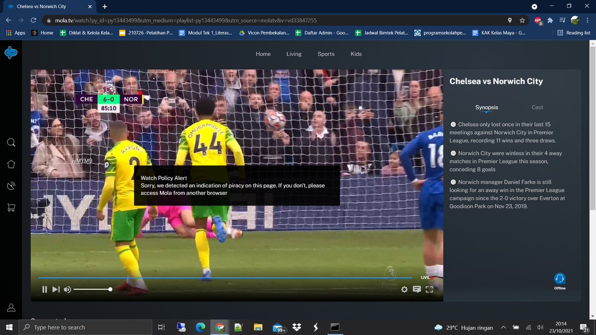 mdbsaputra's tweet photo. Indication of piracy? saya bayar ya @MolaTVSport @Molatv_id https://t.co/k46MUZ6wOg