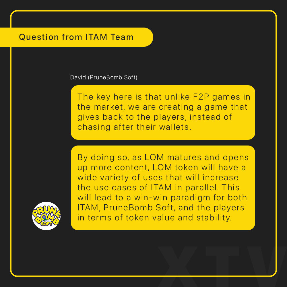 XadiaTV's tweet photo. @itamgames x @Prunebomb AMA Recap 10-18-2021
A thread;
#BSC #BinanceSmartChain #ITAM #ITAMGAMES #PruneBombSoft #MVBIII #ITAMVERSE https://t.co/KBqbvxdagl