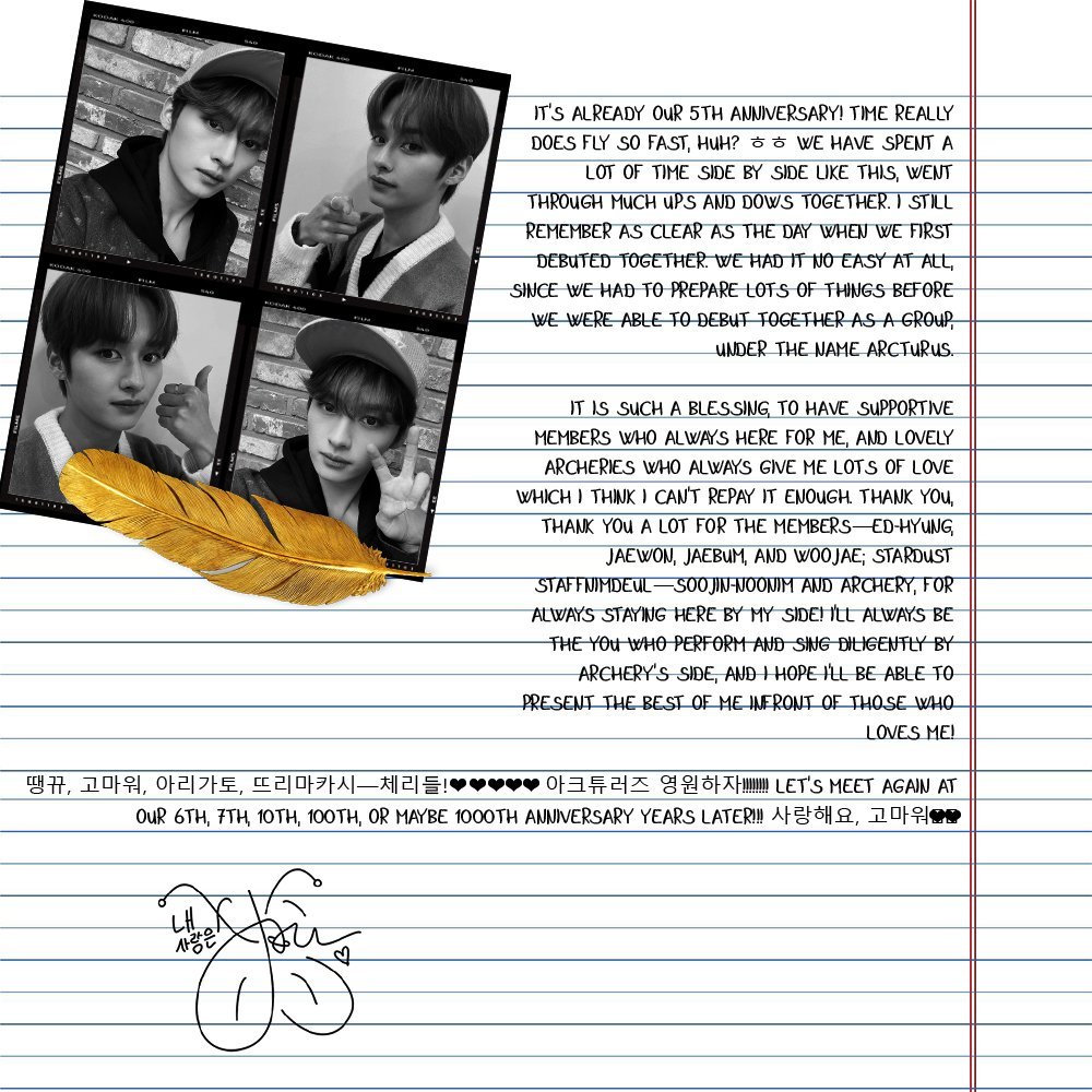 ㅤ
ㅤ
ㅤㅤㅤㅤ𝐅𝐑𝐎𝐌: 𝐘𝐎𝐔 (유)
ㅤㅤㅤㅤ𝐓𝐎: 𝐀𝐑𝐂𝐓𝐔𝐑𝐔𝐒 (아크튜러즈)

ㅤㅤㅤㅤ #ARCTURU5YEAR
ㅤ
ㅤ