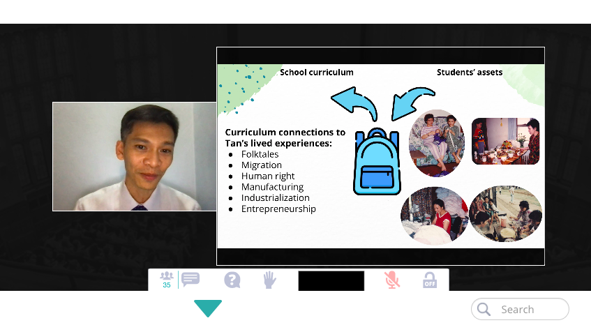 RachelTESOL's tweet photo. It's hard to pull away from this session to tweet but if you haven't joined @LCMCMD's C2C conference yet, now is the time to jump in for this amazing presentation on Culturally Sustaining Pedagogy and "Sustaining Students' Assets". #edutwitter #adultedu #mdadulted #ESL https://t.co/JNZUL8WONB