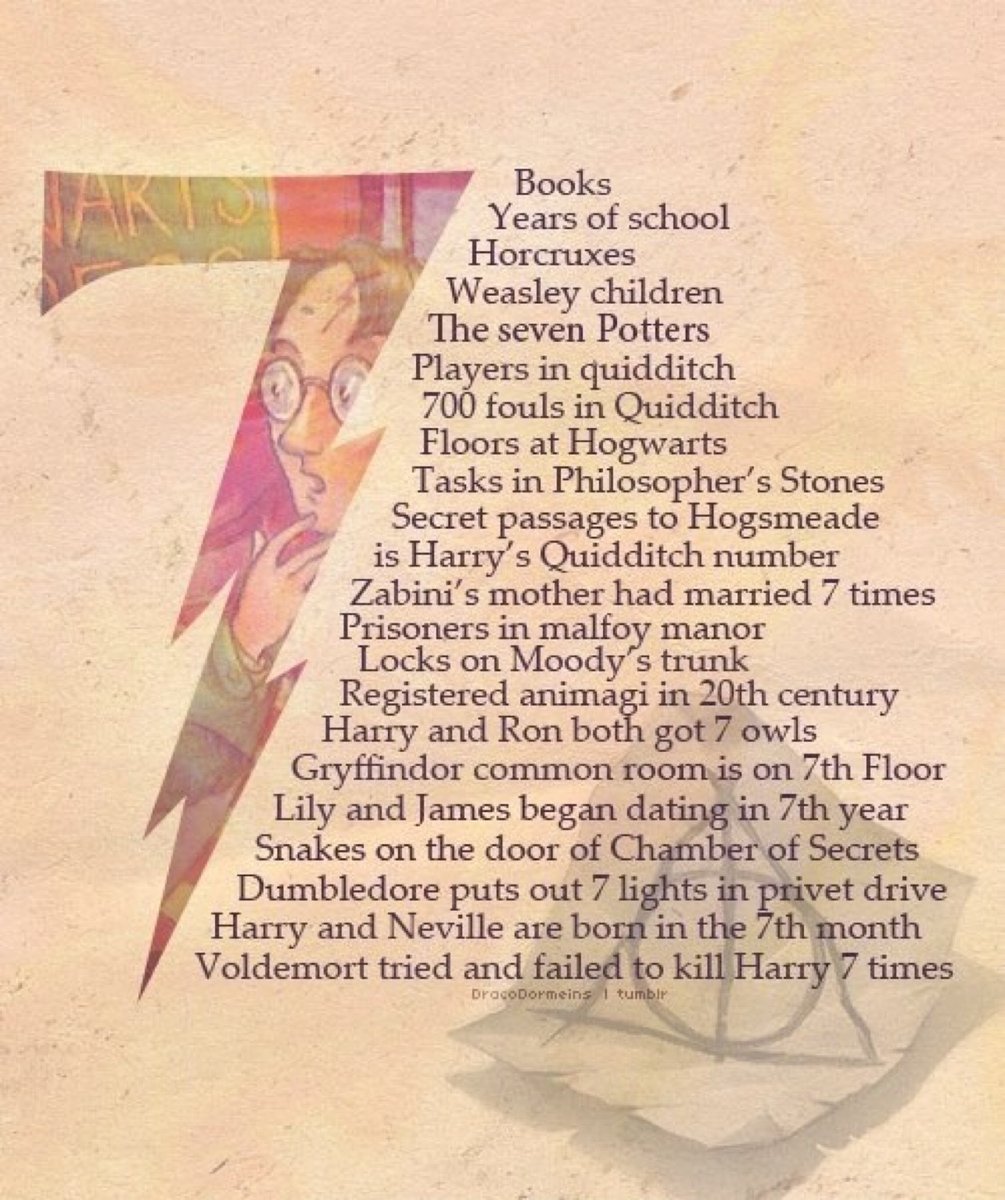 TheDailyHPotter's tweet photo. The magic number is seven 7️⃣ https://t.co/fsbhZjk0Kf