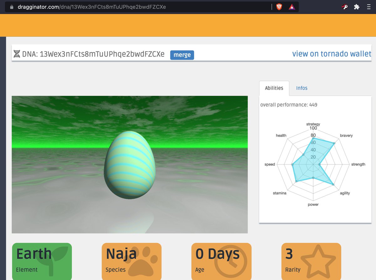 portait's tweet photo. Hello World - This fresh Dragon Egg has a remarkable high overall performance of 449! 
https://t.co/9Zhn4hRa1w
It might look unspectacular but its DNA has mighty abilities.

#NFTCommunity #nftcollector #NFTs #nftart $BIS #Bismuth #Bismuthplatform #dragginator https://t.co/apfwk6JAwm