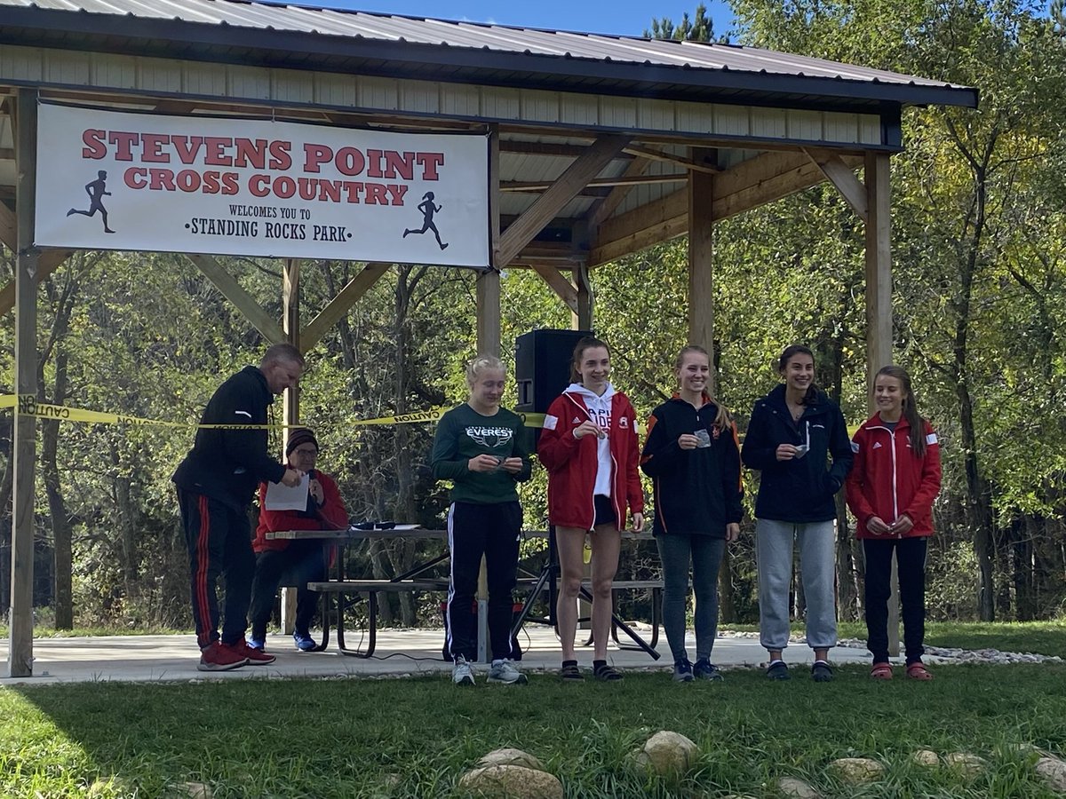 rapidsathletics's tweet photo. Congratulations to Kate Schaefer, Elise Moon, and Allie Jahns for qualifying for the Wisconsin Interscholastic Athletic Association (WIAA) State Cross Country meet next Saturday at The Ridges!  #RapidsPride https://t.co/4DZoKtbCyu