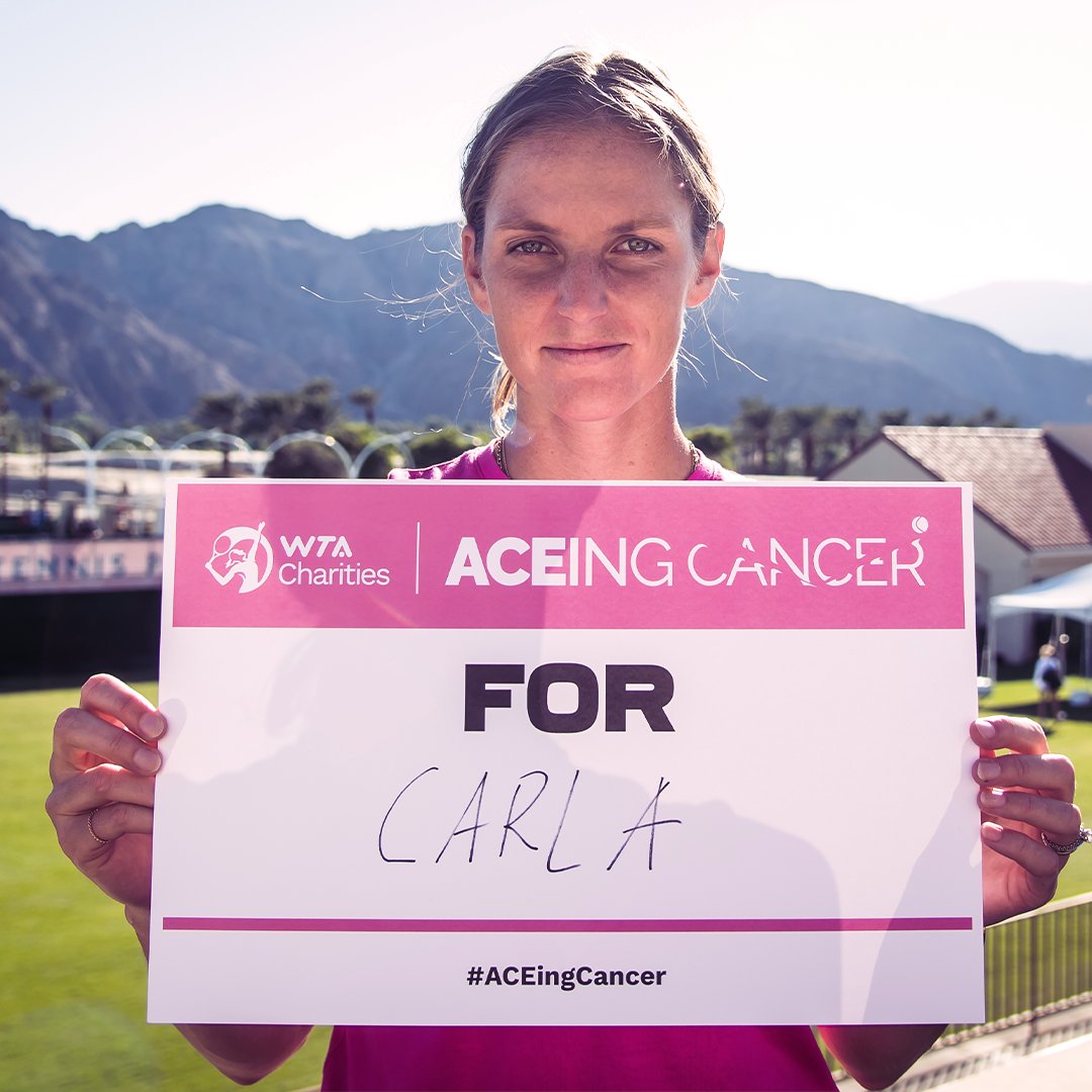 WTA's tweet photo. ACEing Cancer ❤️

In partnership with WTA Charities, we are continuing our ACEing Cancer campaign, dedicated this year to the memory of WTA Legend and Hall of Famer Jana Novotna.

Donate 👉 https://t.co/ymb6TOAczY https://t.co/Ws9cOMyQvS