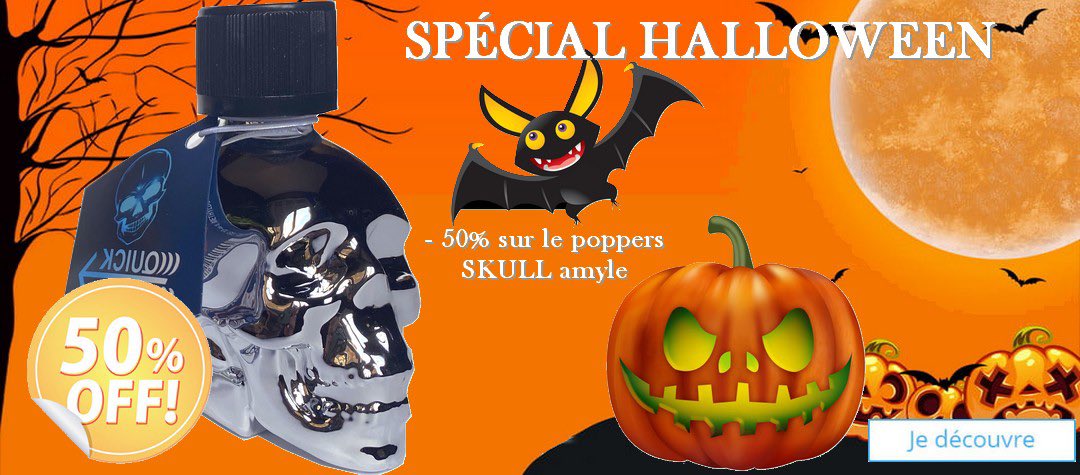 PlanetPoppers's tweet photo. Offre spéciale pour #Halloween , le poppers skull à l’amyle est à -50% sur https://t.co/VqUe1eNeOR . Un super poppers, un super flacon, une super idée de cadeau 🎁🥳 Bon #Halloween à tous https://t.co/RMs5ziv18Q
