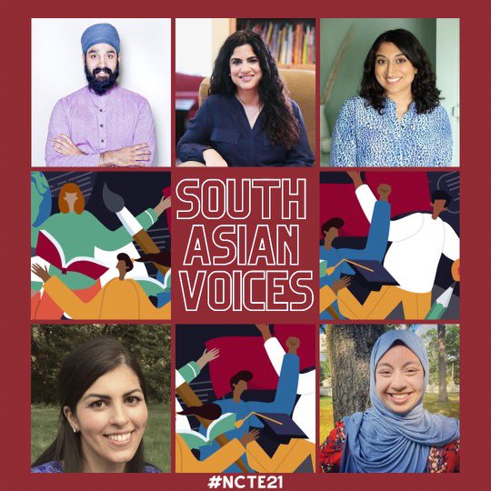 Join me, @henakhanbooks @sairamirbooks @simran @KarunaRiazi at #NCTE21 on November 20 at 3:45 for our Panel entitled South Asian Voices: Untangling Colonized Roots for Justice and Storytelling We Deserve. #desikidlit #southasiankidlit #diasporadesis