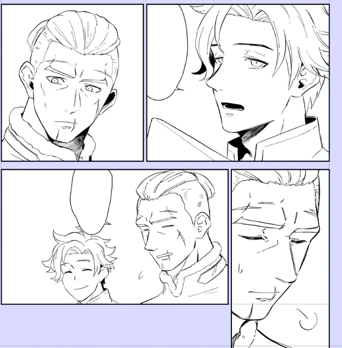 いつもと違う描き方で原稿してみよ!って始めたけど、段々いつも通りの絵に戻ってきている気がする… 