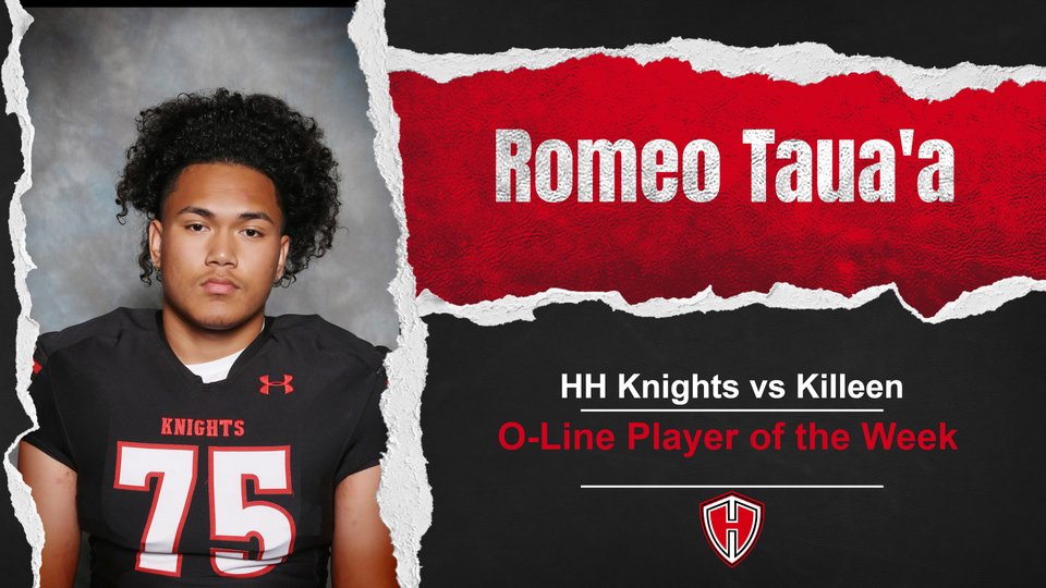 Congrats to our Offensive Lineman Player of the Week vs. Killeen!  #reptheshield