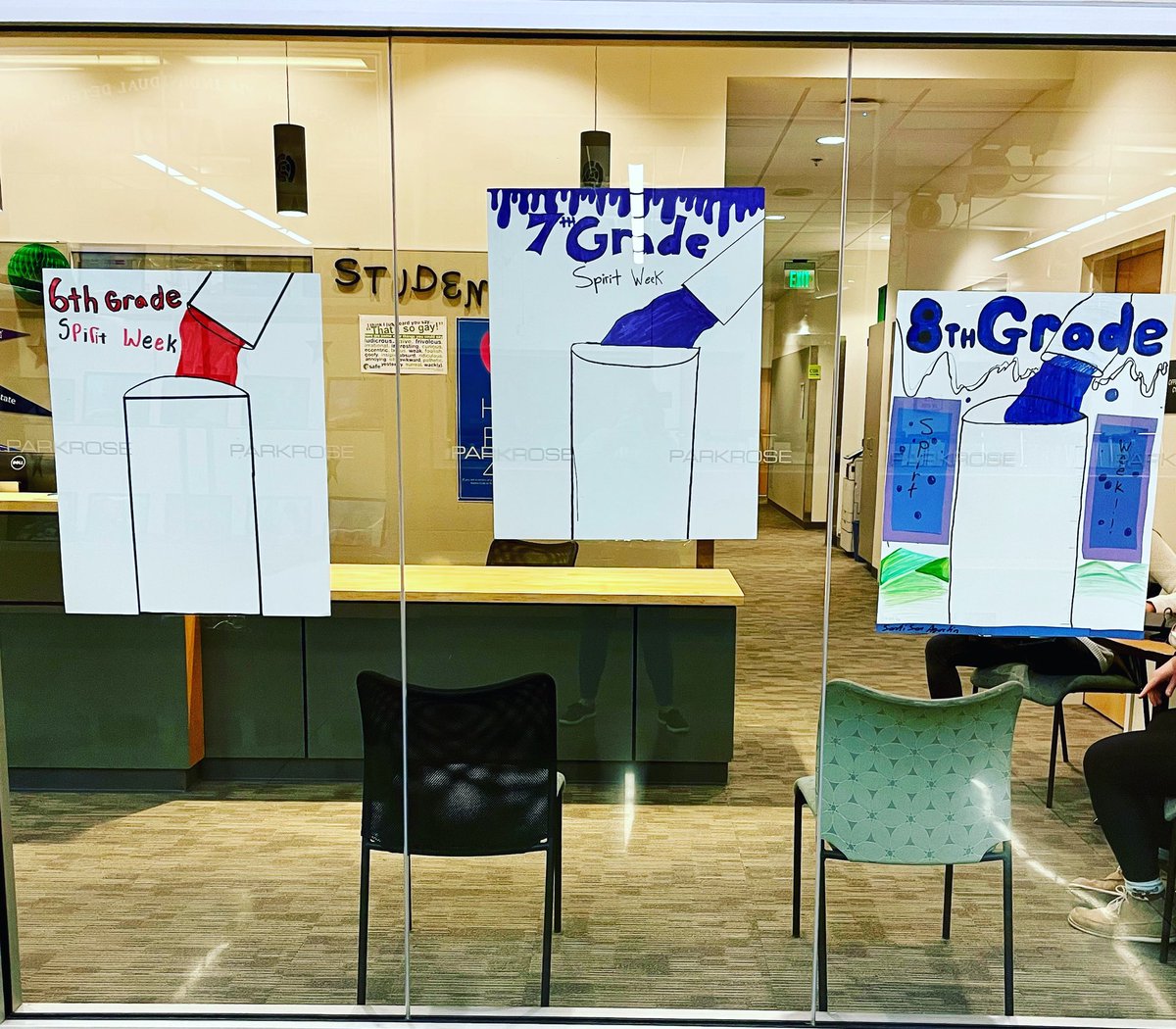 MsOLearyprms's tweet photo. Leadership class is so excited for our first spirit week of the school year! Check out the front of the student services office everyday to see what grade level is in the lead. https://t.co/qCqgkl8wHI
