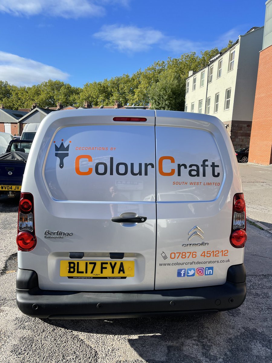 Another Van now sign written and on the roads of the South West!! 
#colourcraftdecorators #colourcraftswteam