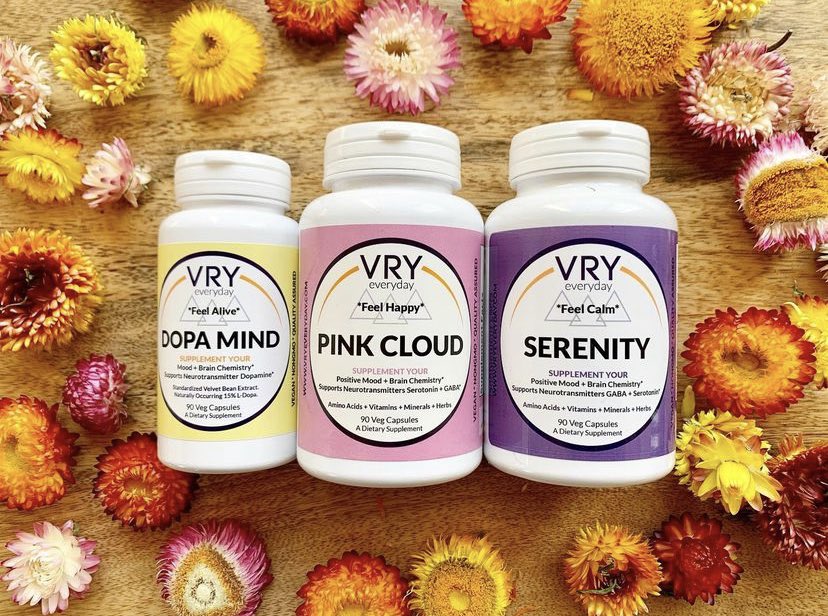 VRYeveryday's tweet photo. The Power Trio to support the feel good (serotonin) and feel alive (dopamine) and feel calm (GABA) neurotransmitters. It is the perfect set to rebalance the key mood neurotransmitters that can be off balance because of biochemistry, lifestyle or diet. 
https://t.co/FWeuufJnra https://t.co/akGwTPQ786