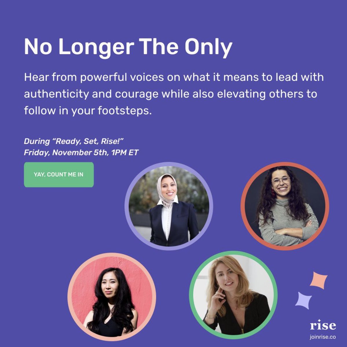 kristin chen (@kristinmchen) on Twitter photo Join me Fri Nov 5th at the <a href="/join_rise/">Jobs Hiring Now</a> summit. I'll be part of the "No Longer the Only" virtual panel with these other badass CEOs: Melanie Elturk <a href="/HauteHijab/">Haute Hijab</a>, <a href="/afinehuman/">Alexandra Fine</a> <a href="/DameProducts/">Dame Products</a> & <a href="/danicorrente/">Daniela Corrente</a> <a href="/joinreel/">joinreel</a>
➡️ Reserve your free ticket here: hopin.com/events/ready-s… Join me Fri Nov 5th at the <a href="/join_rise/">Jobs Hiring Now</a> summit. I'll be part of the "No Longer the Only" virtual panel with these other badass CEOs: Melanie Elturk <a href="/HauteHijab/">Haute Hijab</a>, <a href="/afinehuman/">Alexandra Fine</a> <a href="/DameProducts/">Dame Products</a> & <a href="/danicorrente/">Daniela Corrente</a> <a href="/joinreel/">joinreel</a>
➡️ Reserve your free ticket here: hopin.com/events/ready-s…