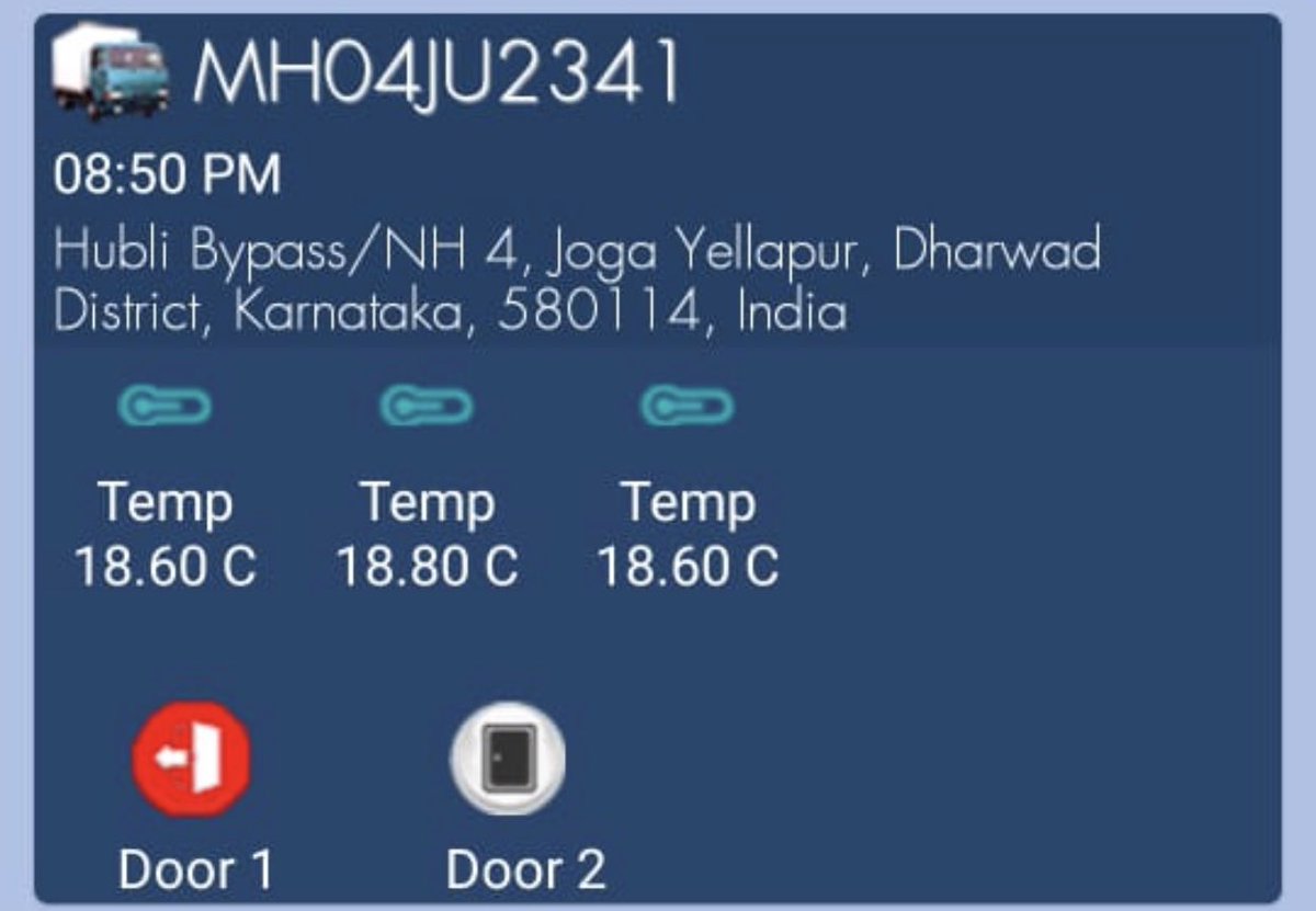 RahulSAgarwal14's tweet photo. @DgpKarnataka Dear Sir, refrigerated truck carrying imported vaccine, accident at Hubli Bypass. Not getting support from local police. Matter serious. Request intervention. Driver Lakshmichand +91 74948 24187 https://t.co/1EHU6XY5Nd