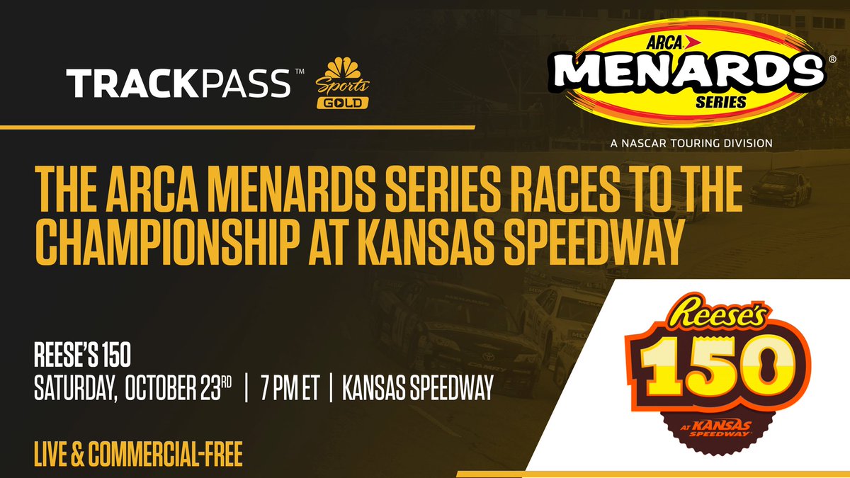 _TrackPass's tweet photo. TUNE IN ‼️ tonight for the @ARCA_Racing Championship race at @kansasspeedway! Live on #Trackpass https://t.co/VJ2qXunD0d