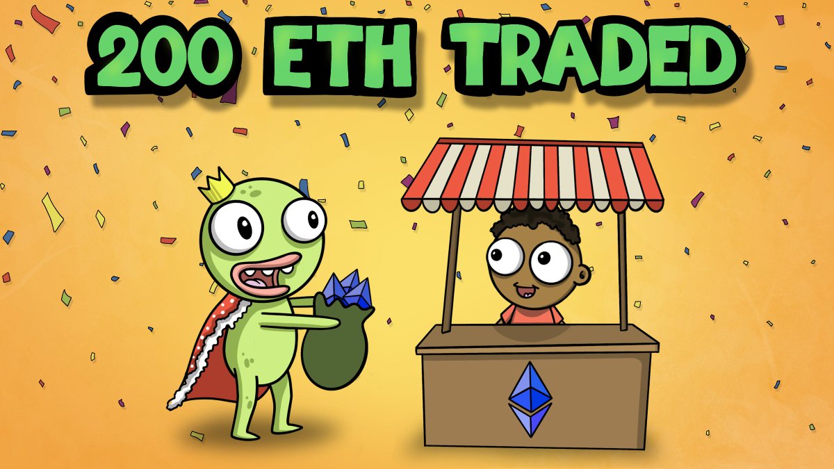 Over 200 $ETH has been traded on our secondary market! 

Did you get your frog from mint or secondary? 

#NFT #FrogsInDisguise