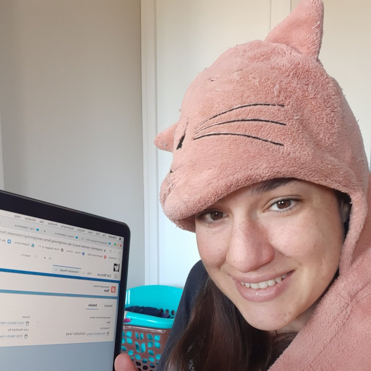 VickiHenry63's tweet image. There is no better way to complete the Build a Rescue App That Recognizes Cat Breeds on @trailhead than in a cat blanket. 😹

#SalesforceSaturday #LightningComponents #lifelonglearning