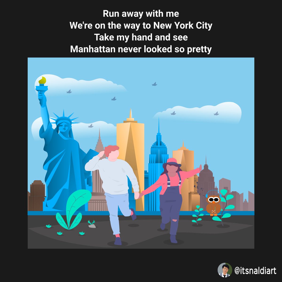 itsnaldiart's tweet photo. 39. New York City

Adam Young said:
I remember the first time I saw the NYC skyline, I was floored. I'd never seen anything so beautiful. 🗽🏙️

#vector #vectorart #vectordesign #inkscape #inkscapeart #inkscapedesign #owlcity #owlcityart #owlcityfanart https://t.co/hdKYRbgjJM