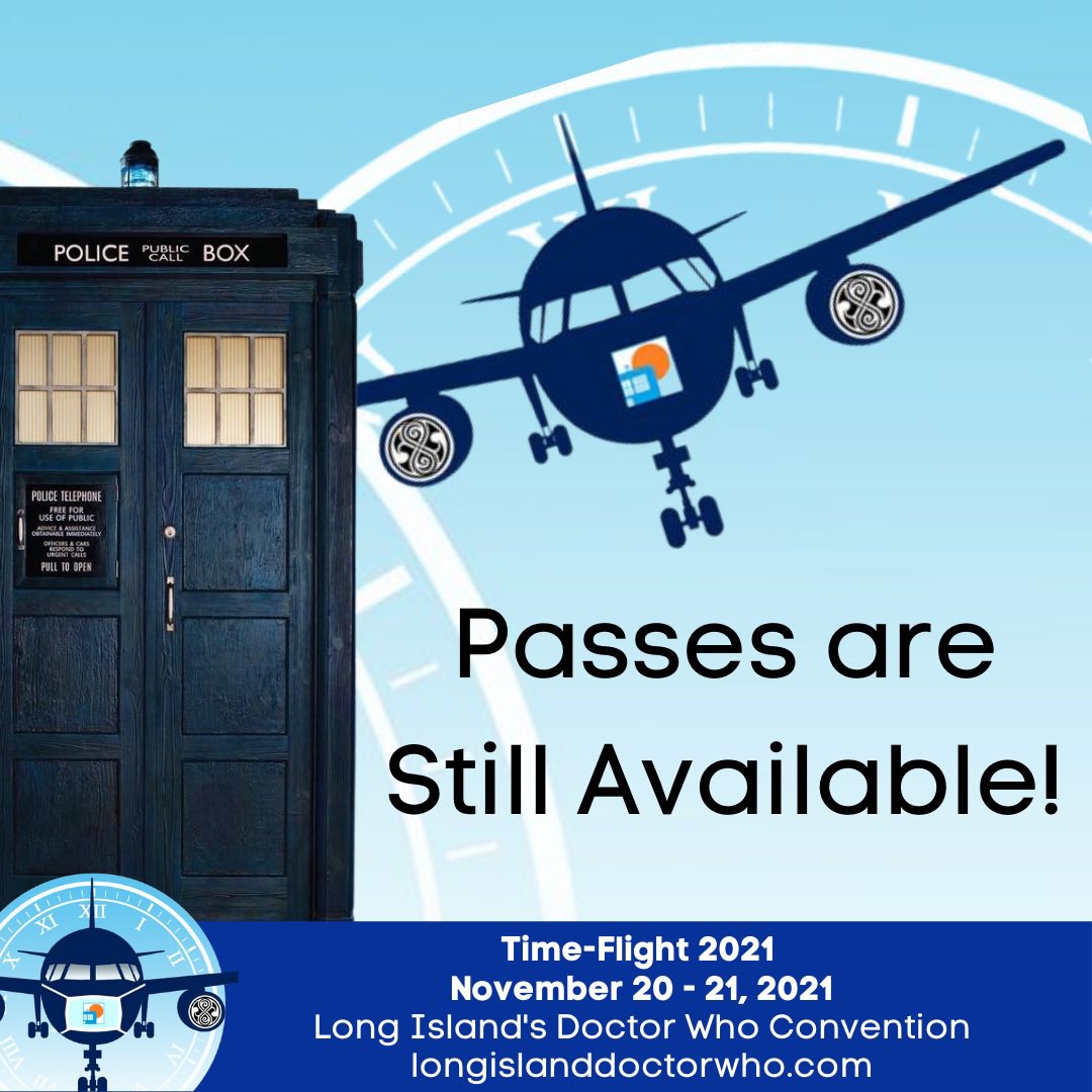 Doctor Who conventions are back!

Advanced discount weekend passes are still available.

longislanddoctorwho.com

#DoctorWho #LIWho #TimeFlight2021