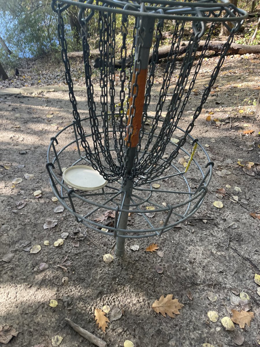Hole in one spring valley disc golf course Kalamazoo Michigan hole 5 @InnovaProShop #michigandiscgolf