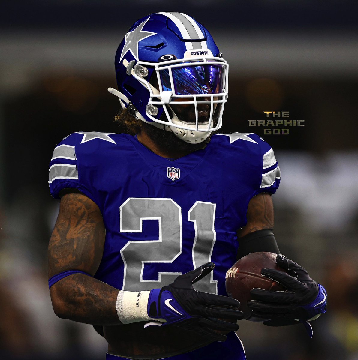 TheGraphicGod_'s tweet photo. How are we feeling about this Dallas Cowboys Color Rush? https://t.co/meBGa9nnsM