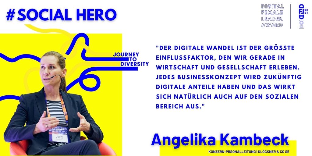 #Digitalisierung ist der größte Einflussfaktor in unserer #Wirtschaft &amp; #Gesellschaft, der sich insbesondere auf die Themen #Mensch &amp; #Kultur auswirkt. Wir haben Angelika Kambeck, Konzern-Personalleitung bei  Klöckner &amp; Co SE zum Thema befragt: lnkd.in/dHjqYsaT

#DFLA21
