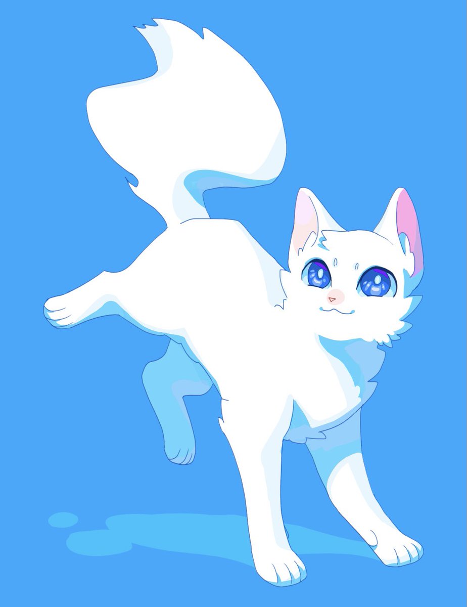 Phyllosta_tiyo's tweet image. レムさん(@ lengthycat )と線画交換した〜
 #cloudtail
 #warriorcats