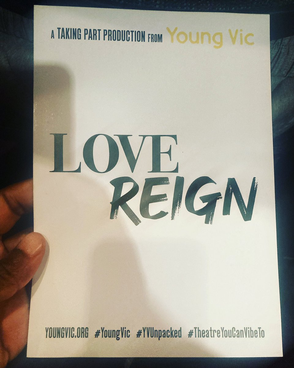 iyabo_shines's tweet photo. #LoveReign This was SOOO good to see!! It gave me LIFE!! 🎉🙌🏾💃🏾Always nice taking in a bit of culture! 🎭 #YVLoveReign #youngvictheatre #youngvic #theatreyoucanvibeto 

@youngvictheatre 
@ShereenJasmin
@Adlibmusicfree 
@ReddLilyx 
@NEETAmusic 
#ShakiraMalkani   
@TanikaYearwood https://t.co/7uoM25Mk7N