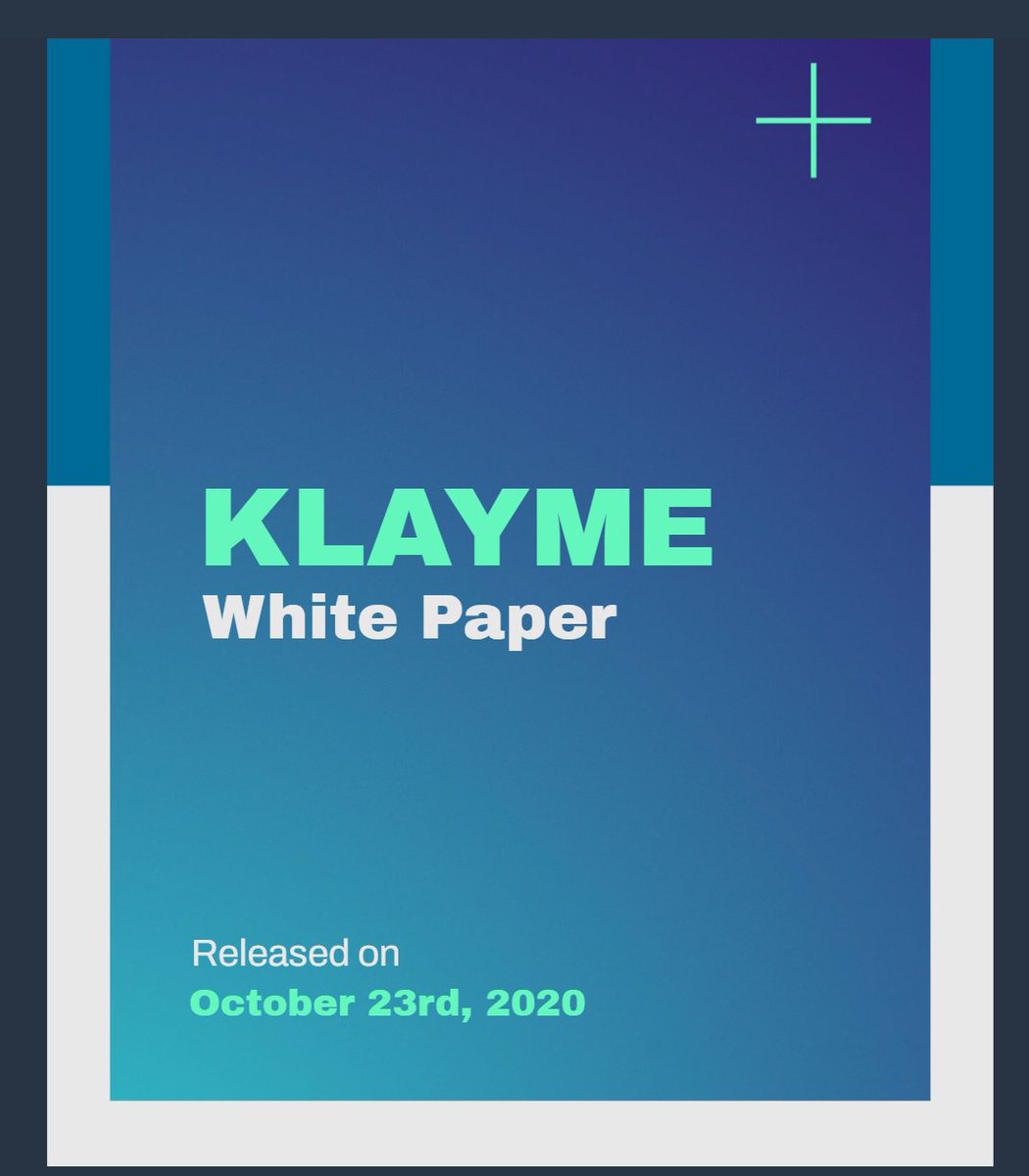 d00kiejones's tweet photo. @KlaymeToken White paper releasing today! 5PM EST! #NFT #NFTs #Klayme #BSCGems https://t.co/S57mSHa3Cx