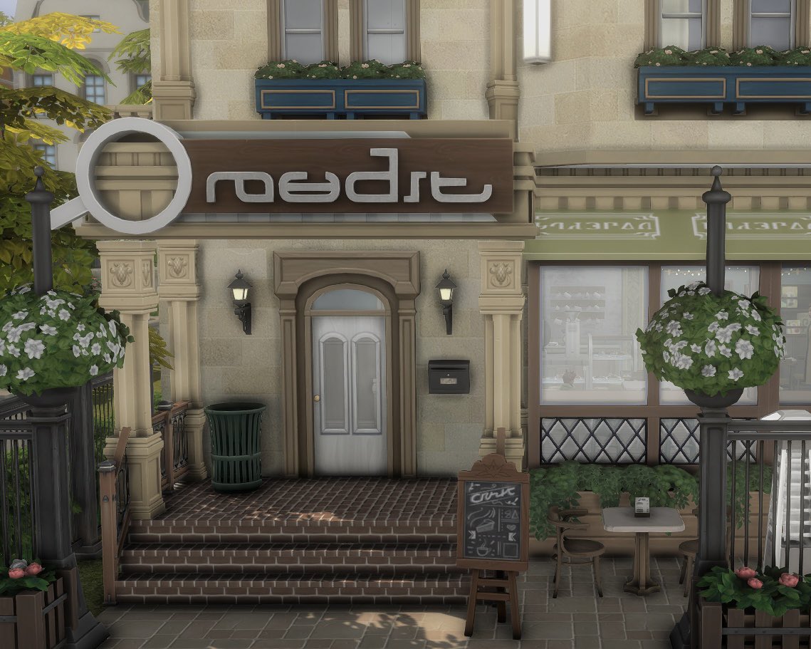 Working on a new townhouse/cafe combo I’m calling Brite Beans!

#ShowUsYourBuilds <a href="/TheSims/">The Sims</a> #SimsCreatorsCommunity #Sims4 #DiscoverUniversity <a href="/SimsCreatorsCom/">Sims Creators Community</a> @TheSimmersSquad