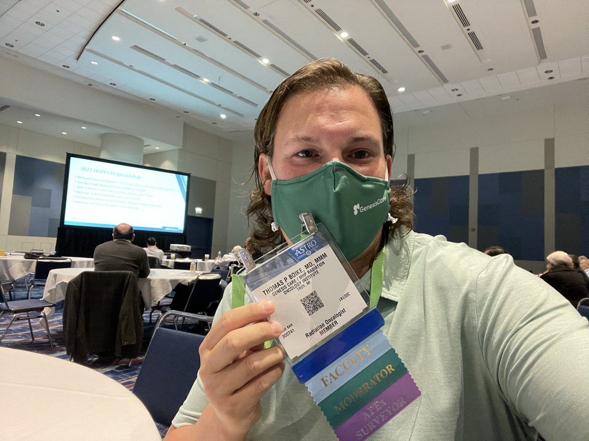 tomboike's tweet photo. 770 days since the last in person PRO session #ASTRO19. I am so happy to see friends and for all the presenters and staff that helped put this meeting together. Thank you @ASTRO_org! #ASTRO21 come listen to @HPAnnie2000 and @najeebmohideen update us! @GenesisCareUS @GenesisCare https://t.co/eWfU0nGFLj