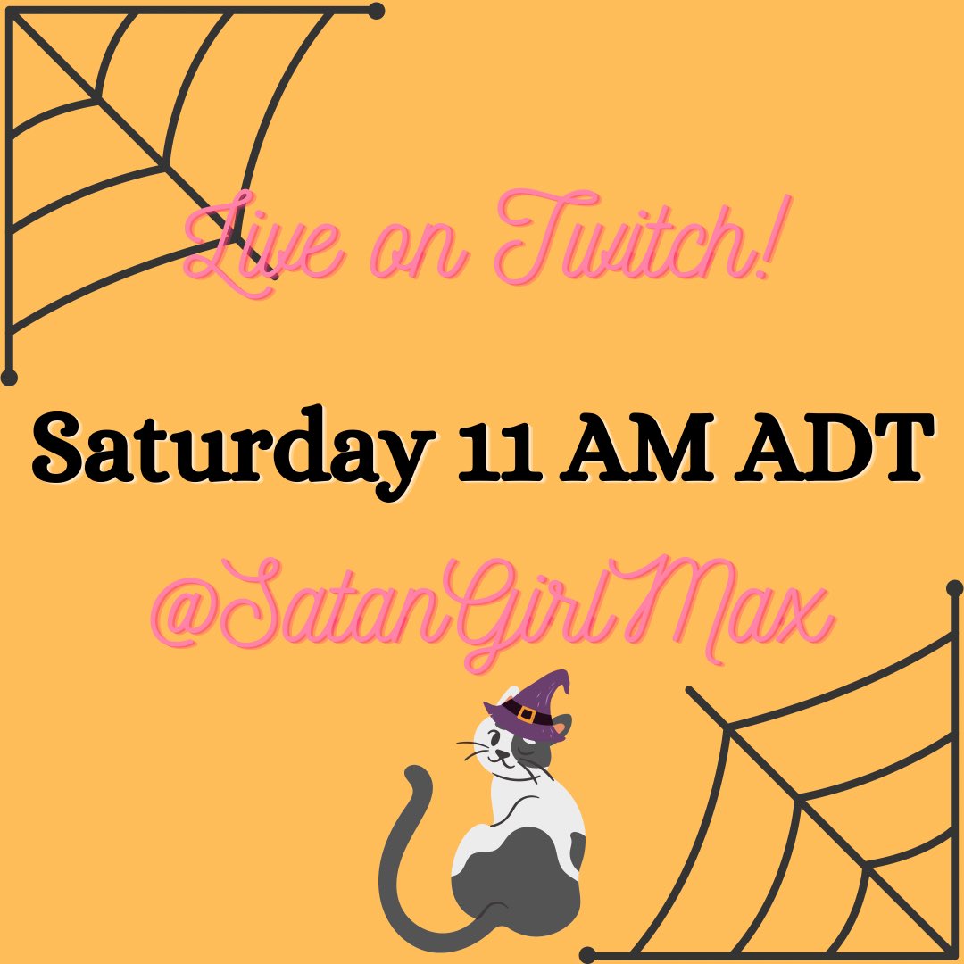 satangirlmax's tweet photo. We’re live right now! 🖤 https://t.co/VJTVKUiwNI