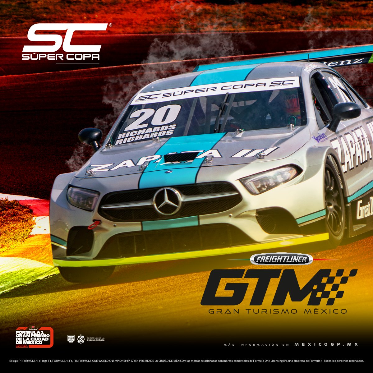 Contamos los días para vivir la emoción de las carreras de #SuperCopaMex y #GTM en la #F1ESTA de Mexico Grand Prix 🤩🏁🔥