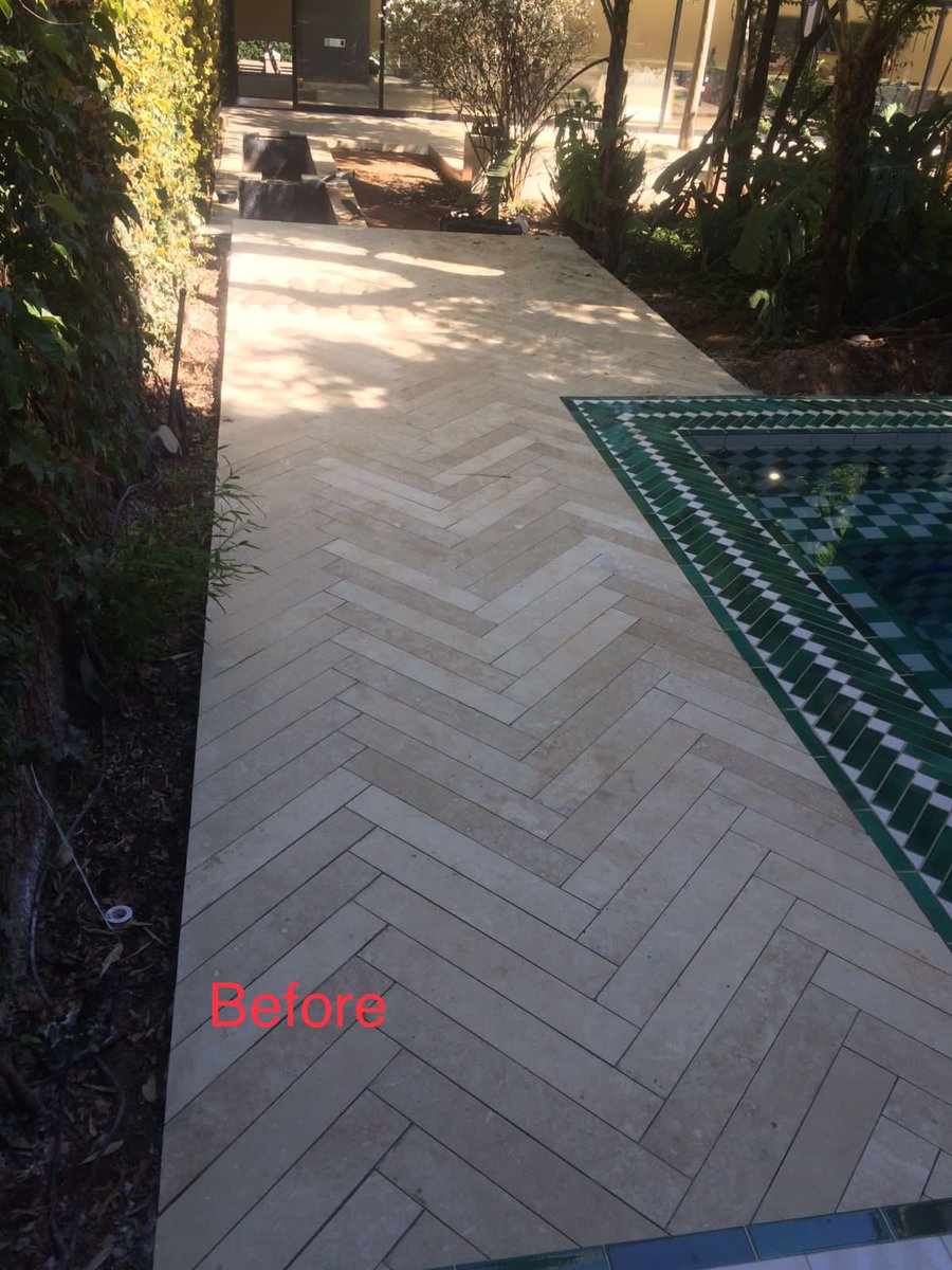 TileSolutionz's tweet image. Resin grouting alone changes the whole complexion of the tiles.
Travertine tiles resin grout, Powder polish, Clean and Seal.
#Nandos
#Lukaku
#Bavuma
#DJSBU