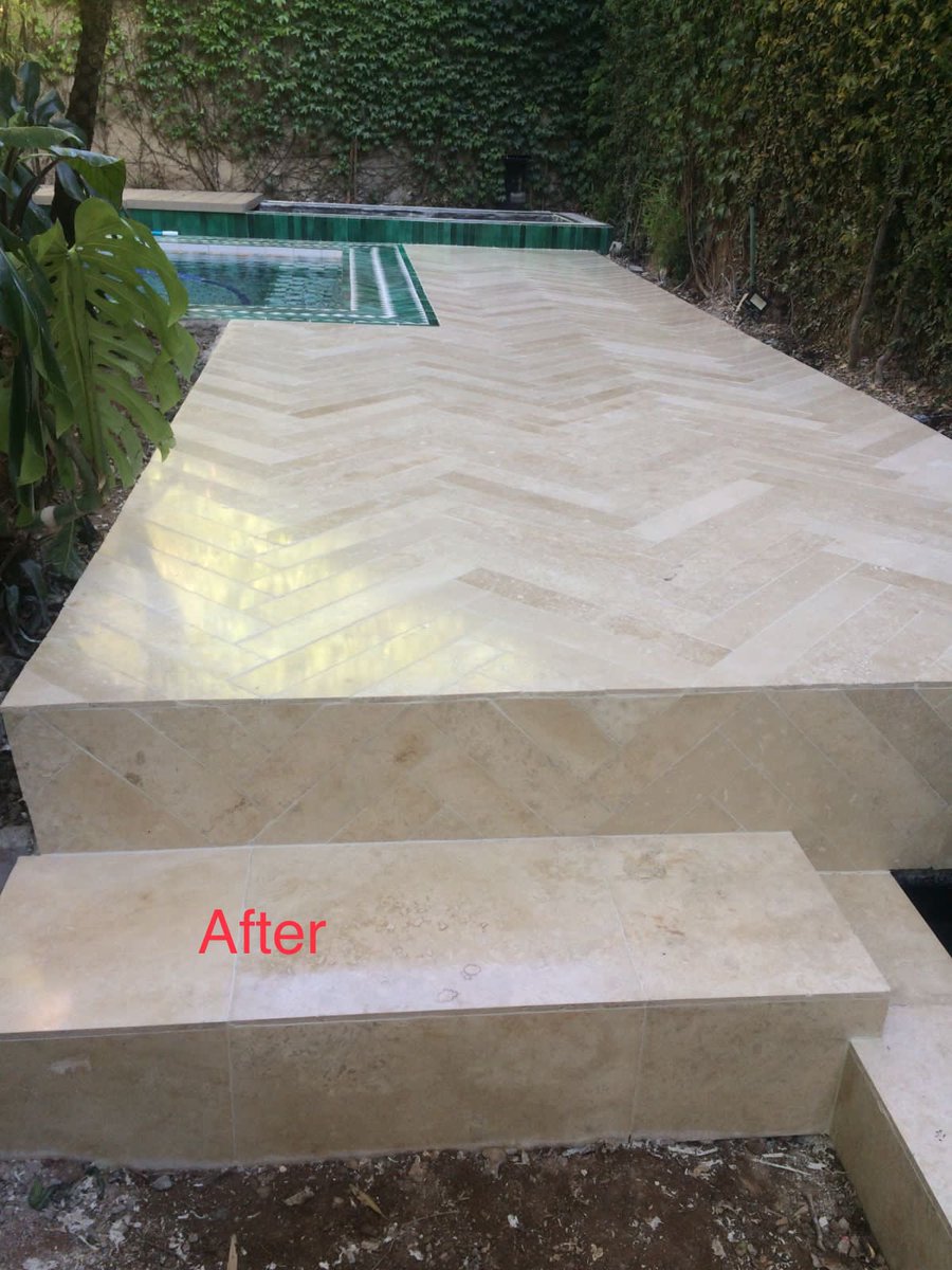 TileSolutionz's tweet image. Resin grouting alone changes the whole complexion of the tiles.
Travertine tiles resin grout, Powder polish, Clean and Seal.
#Nandos
#Lukaku
#Bavuma
#DJSBU
