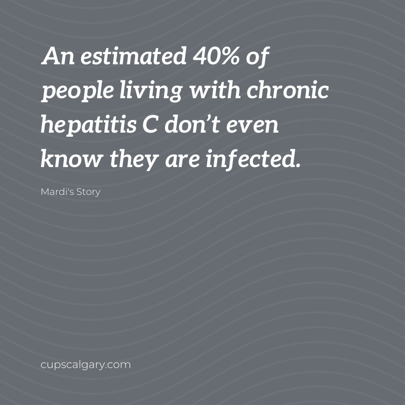 A decade ago, it was estimated that more than 220,000 people in Canada were infected with hepatitis C (HCV). 

This is Mardi's story: 

cupscalgary.com/cups-updates/c…