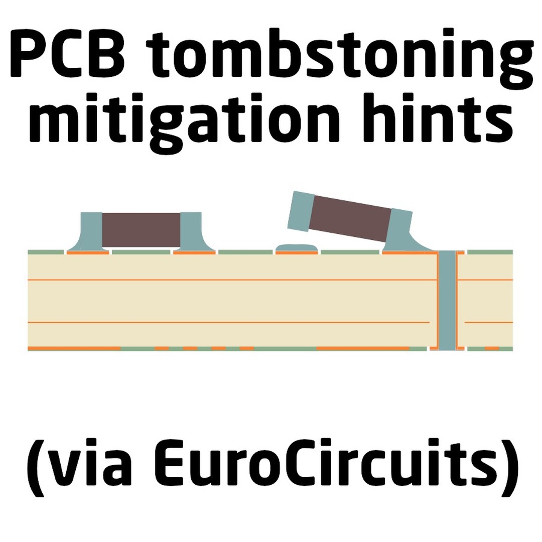 tamhanna's tweet image. #surfacemountdevice #tombstoning is highly annoying, especially when dealing with 0603 and 0402 #smdcomponents. #EuroCircuits now published an extremely detailed list of problems and mitigations at bit.ly/3b7cEIB - #notsponsored, and I…

📸 instagram.com/p/CVYDFcetJIO/