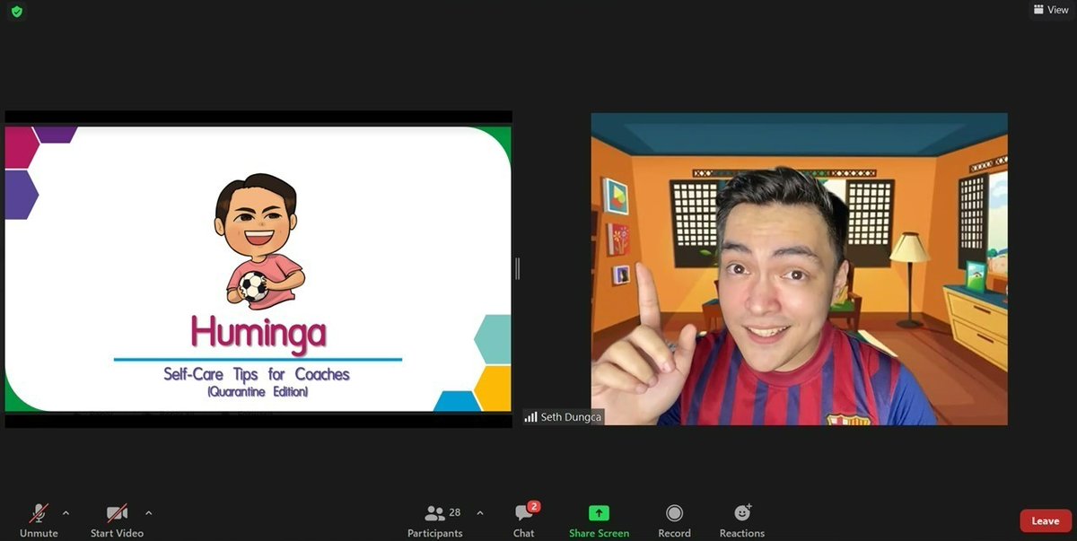 TheOfficialFFH's tweet image. To take good care of others, we need to take good care of ourselves. Thank you, Teacher Seth Dungca, for enlightening us with &quot;HUMINGA&quot; (Breathe), FFH&apos;s first mental health session for our coaches who will be in top psychological shape when they finally go out to conquer #OSAEC!