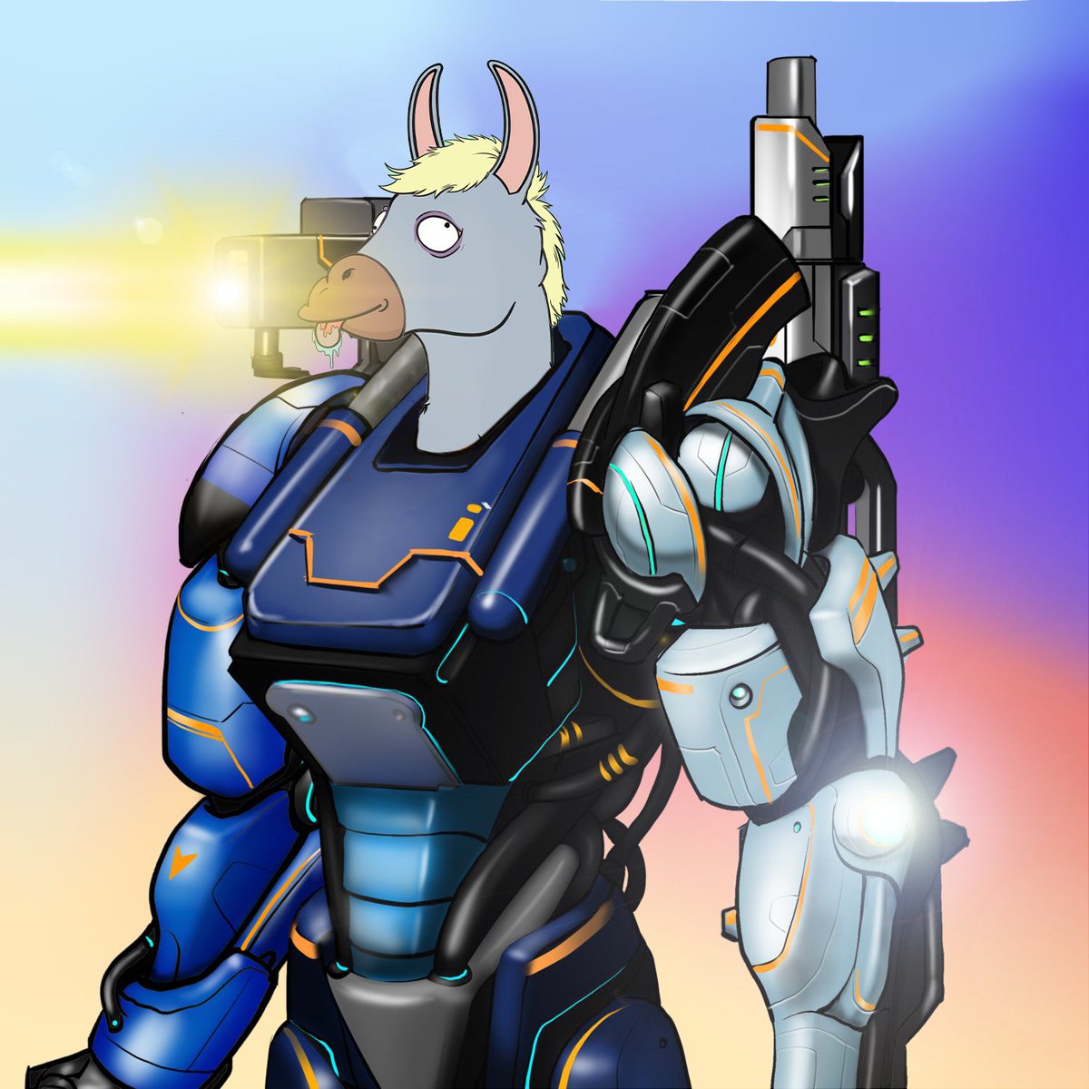 HeyNat's tweet photo. @MechNFTs fusion with @FlunkDonkeys  
#WeGunnaMechIt https://t.co/otaTQaBQuO