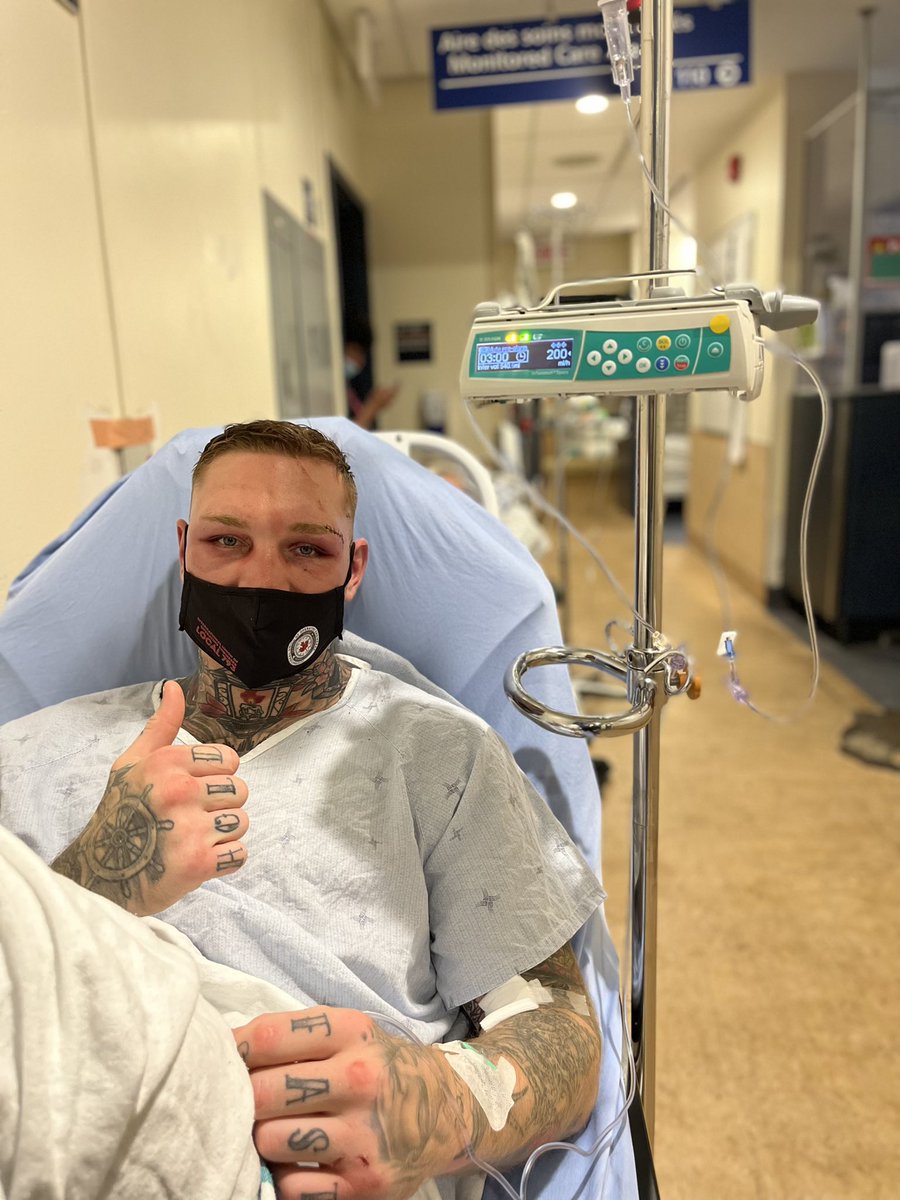 3lionspromotion's tweet photo. Update: Ryan Rozicki is all fixed up after his @WBCBoxing title clash with Oscar Rivas. 

From Ryan: “Thank you to all my fans, friends, and family for their support. A big congratulations to Oscar on becoming the new WBC bridgerweight champion. Incredible fight, man! #boxing https://t.co/2V9zAWZNEC