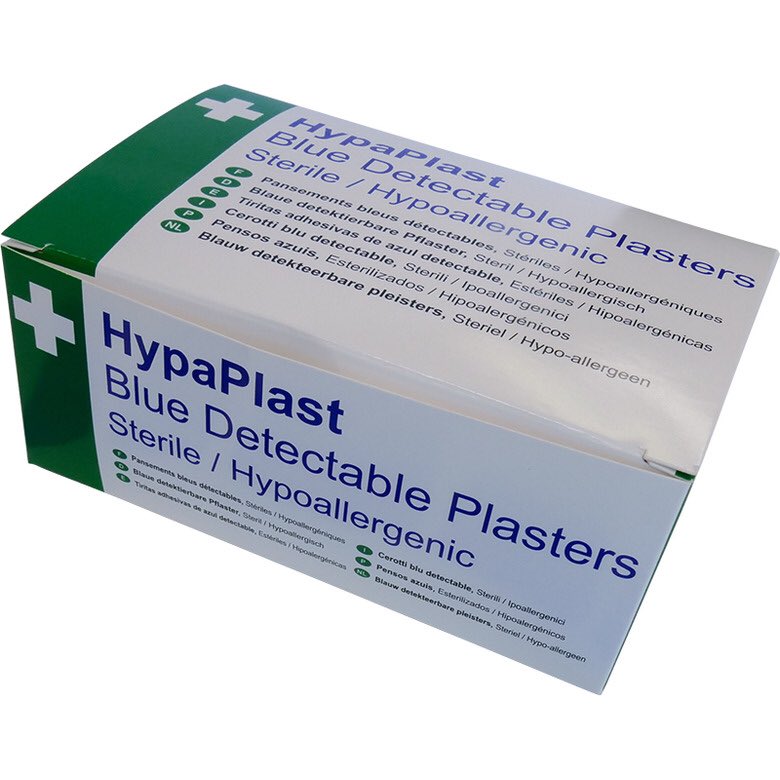 TamarFirst's tweet photo. blue plasters visually &amp; metal detectable - essential for #foodpreparation environments
High resistance to water and other liquids, All plasters are sterile wrapped #catering #firstaid #hospitality #chef #cuts in stock @UKHofficial @Caterertweets #hotel https://t.co/7vWtxaNL5H