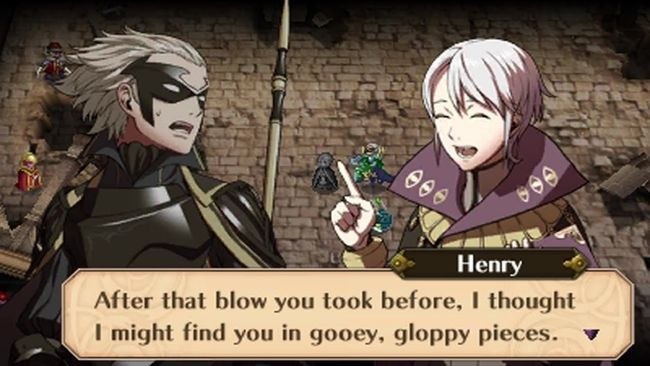 cantseeOTD's tweet photo. it's spooky week! today's character who can't fucking see is henry from fire emblem: awakening!
henry is a cheerful dark mage with a macabre sense of humor and a bright enthusiasm for bloodshed. his eyes are usually closed, but they partially open in his nervous sprites. https://t.co/8srTQoUI5a