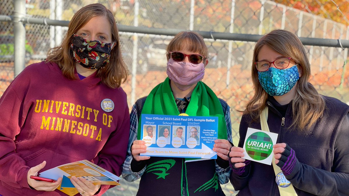 nellep67's tweet photo. @MegL @kerapeterson and Laura ready to knock doors for the #RunSTP @MinnesotaDFL and labor endorsed team. 10 days until Election Day - Nov. 2. #BeAVoter https://t.co/pJpA6ZNhd5